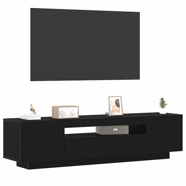 vidaXL Cabinet TV Negru 160 x 35 x 40 cm Lemn compozit