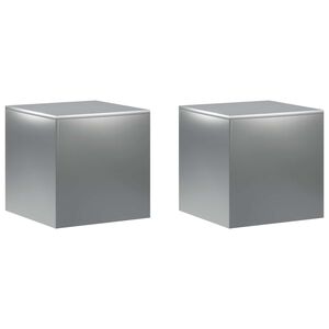 vidaXL Suport pentru plante 2 pcs Argintiu 40 x 40 x 40 cm