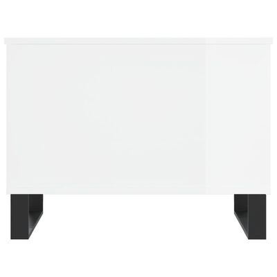 vidaXL Măsuță de cafea, alb extralucios, 60x44,5x45 cm, lemn compozit