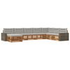 vidaXL Set de canapele de exterior 8 buc. Natural și gri deschis