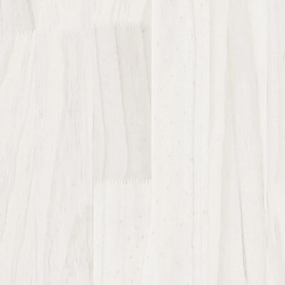 vidaXL Jardinieră de grădină, alb, 31x31x70 cm, lemn masiv de pin