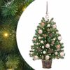 vidaXL Brad de Crăciun artificial cu 150 LED Verde 75 cm PE și PVC