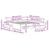vidaXL Cadru de pat cu sertar Lemn Vechi 180 x 200 cm Lemn compozit