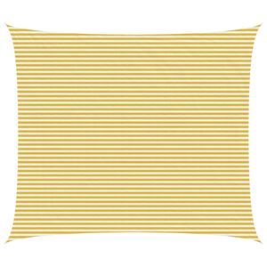 vidaXL P&acirc;nză de umbră Galben și alb 6 x 7 m HDPE