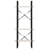 vidaXL Bibliotecă cu 4 rafturi, alb, 60x30x140 cm, lemn masiv de pin