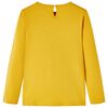 Tricou pentru copii cu m&acirc;neci lungi, ocru &icirc;nchis, 140