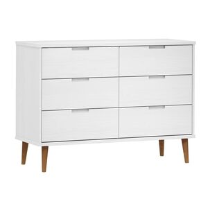 vidaXL Dulap TV &bdquo;MOLDE&rdquo; alb, 113x40x80 cm, din lemn masiv de pin