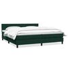 vidaXL Pat box spring cu saltea, verde &icirc;nchis, 180x220 cm, catifea
