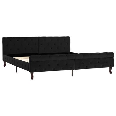 vidaXL Cadru de pat, negru, 180 x 200 cm, catifea