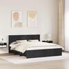 vidaXL Cadru de pat cu headboard Negru 180 x 200 cm Lemn compozit