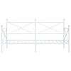 vidaXL Pat de zi fără saltea alb 100x200 cm oțel