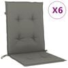 vidaXL Perne scaun cu spătar scund 6 buc. melanj gri 100x50x4cm textil