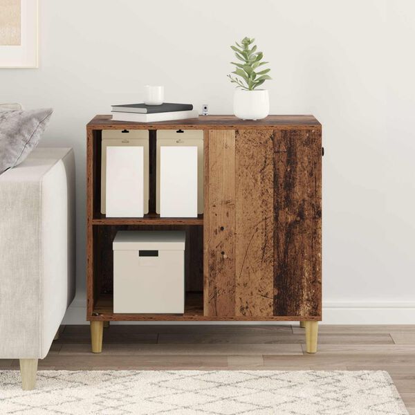 vidaXL Casa pentru pisici Lemn vechi 72 x 42.5 x 70 cm Lemn compozit