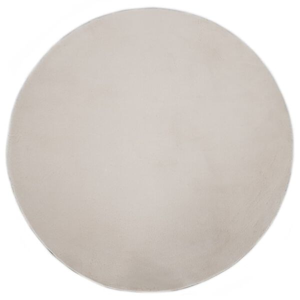 vidaXL Covor, crem, 160 cm, blană ecologică de iepure