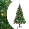 vidaXL Brad de Crăciun artificial Verde 120 cm PVC și Oțel și Plastic