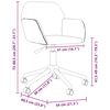 vidaXL Scaun de birou pivotant, negru, material textil