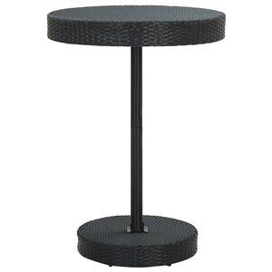 vidaXL Masă de grădină, negru 75,5 x 106 cm, poliratan