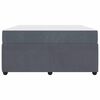 vidaXL Cadru de pat cu saltea Gri &icirc;nchis 160 x 200 cm țesătură