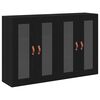 vidaXL Dulapuri de perete 2 buc. Stejar Negru 69,5 x 34 x 90 cm