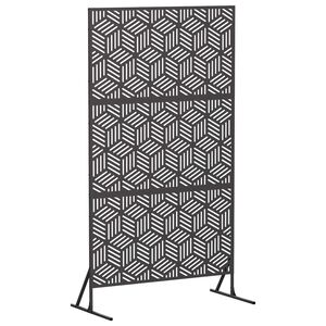 vidaXL Ecran de intimitate 100 x 50 x 180 cm Oțel Negru