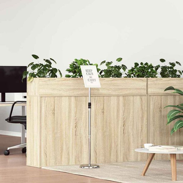 vidaXL Panouri pentru T&acirc;rguri Argintiu 25 x 25 x 125 cm Aluminiu