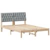 vidaXL Cadru de pat Gri deschis 140 x 190 cm Lemn de pin masiv