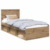 vidaXL Cadru de pat Stejar artizanal 90 x 200 cm Lemn prelucrat