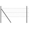 vidaXL St&acirc;lp de gard. Gri 10 x 0,8 m (plasă de 50 mm) Oțel și PVC