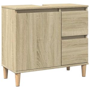 vidaXL Dulap de baie, stejar sonoma, 65x33x60 cm, lemn prelucrat