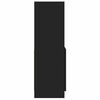 vidaXL Dulap înalt, negru, 92x33x100 cm, lemn prelucrat