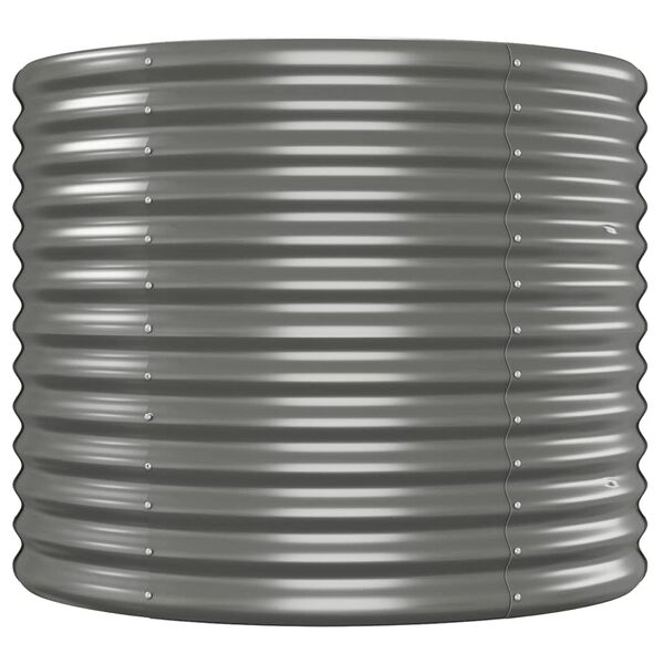 vidaXL Strat &icirc;nălțat grădină gri 554x100x68 oțel vopsit electrostatic