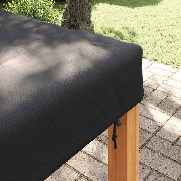 vidaXL Copertă pentru masă Simplu Negru 102 x 102 x 15 cm țesătură