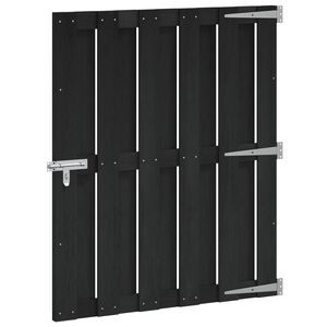 vidaXL Poartă de grădină 100 x 112 cm WPC și Aluminiu Negru