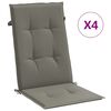 vidaXL Perne scaun cu spătar &icirc;nalt 4 buc. melanj gri 120x50x4cm textil
