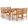 vidaXL Set de mobilier de grădină cu 5 piese, 180x90 cm, lemn masiv de tec