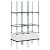 vidaXL Jardinieră de grădină cu spalier, alb, 80x40x142,5 cm, PP