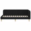 vidaXL Cadru de pat colțar cu headboard Negru 100 x 200 cm țesătură