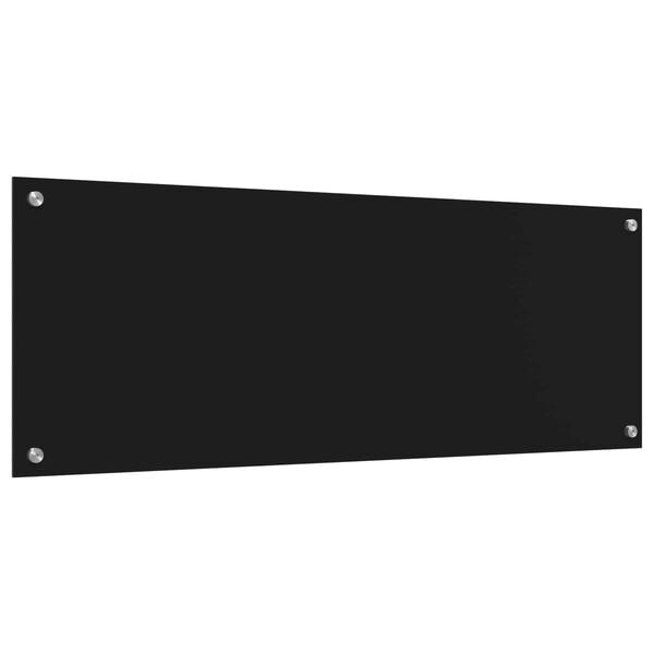 vidaXL Spate de bucătărie Negru 110 x 40 x 0,6 cm sticlă securizată