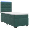 vidaXL Pat boxspring cu saltea Verde &icirc;nchis 80 x 200 cm Catifea