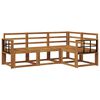 vidaXL Set de canapele de exterior 4 buc. natural Lemn Solid de Acacia