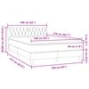 vidaXL Pat box spring cu saltea, albastru &icirc;nchis, 160x210 cm, catifea