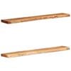 vidaXL Rafturi de perete 2 buc 100x20x3,5 cm Lemn masiv de salc&acirc;m