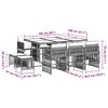 vidaXL Set mobilier de exterior cu perne, 11 piese, negru, poliratan