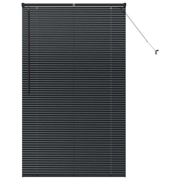 vidaXL Jaluzea pentru Fereastră cu perdele Manual Negru Aluminiu