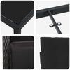 vidaXL Set de masă pentru grădină cu pernă 7 pcs Negru poliratan