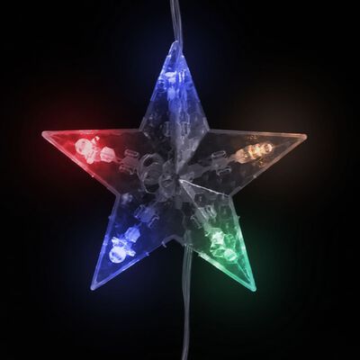 vidaXL Instalație lumini tip perdea stele 200 LED multicolor 8 funcții