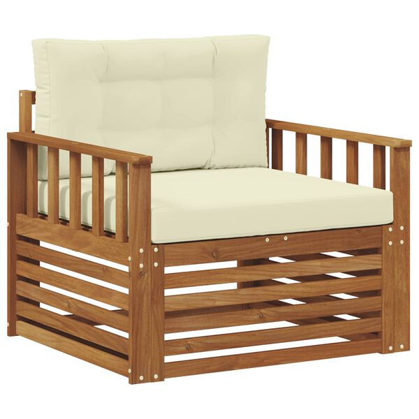 vidaXL Set de canapele de exterior Lemn de acacia solid și poliester