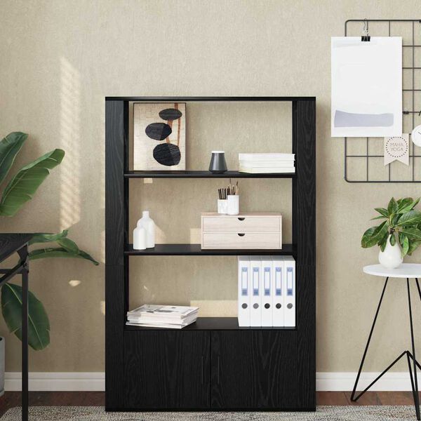 vidaXL Bufet Stejar negru 30 x 80 x 119.5 cm Lemn compozit