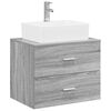vidaXL Set de mobilier pentru baie Sonoma gri Lemn prelucrat