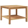 vidaXL Masă de cafea cu raft Maro 60 x 60 x 45 cm Lemn solid de tec